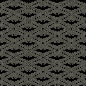 Black Bats on Grey Background