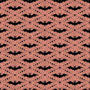 Black Bats on Pink Background 