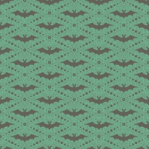 Grey Bats on Blue Background