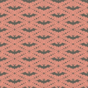 Grey Bats on Pink Background 