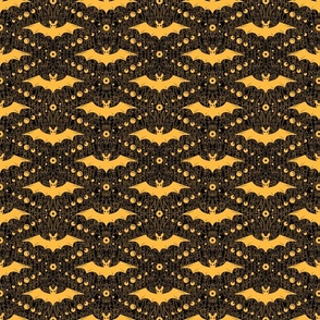 Yellow Bats on Black Background