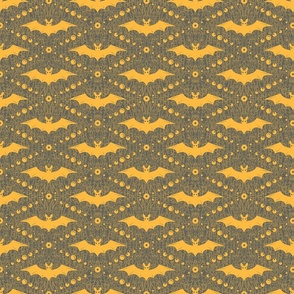 Yellow Bats on Grey Background