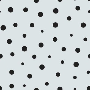 Black Mountain Polka Dots on Eggshell Background
