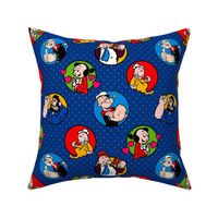 Bigger Popeye The Sailor Man Cartoon Characters Navy Blue