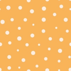 Linen Polka Dots on Yellow Rajah Background
