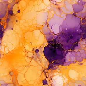 Orange Purple Alcohol Ink