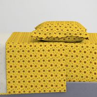 Carpet of  Yellow Helianthus Sunflower 3"