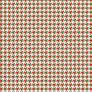 Houndstooth Red and Green