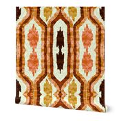 70s Retro Geometric Ethnic Tapestry  