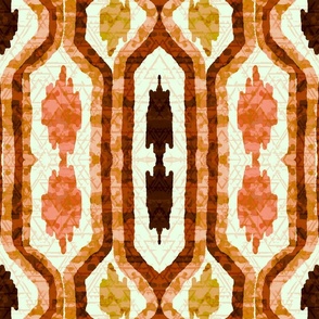 70s Retro Geometric Ethnic Tapestry  