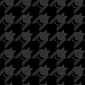 Bat or Cat chasing Poe's Raven? Houndstooth