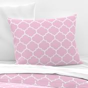 Fancy Lattice Pink with White Outline