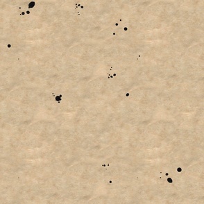 large-Brown craft paper seamless texture with ink blobs