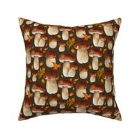 Fall porcini boletus mushroom cute fall autumn watercolor 