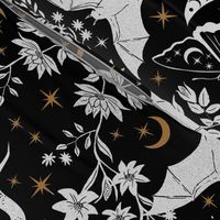 Whimsical Gothic Botanical Tale Cosmic Halloween Wallpaper 