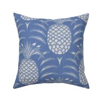 tropical coastal pineapple scallop // cornflower blue