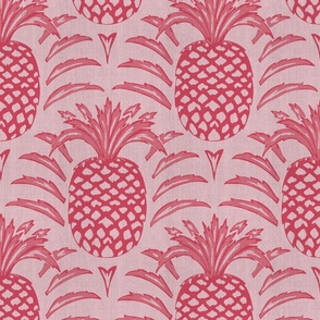 tropical coastal pineapple scallop // raspberry pink