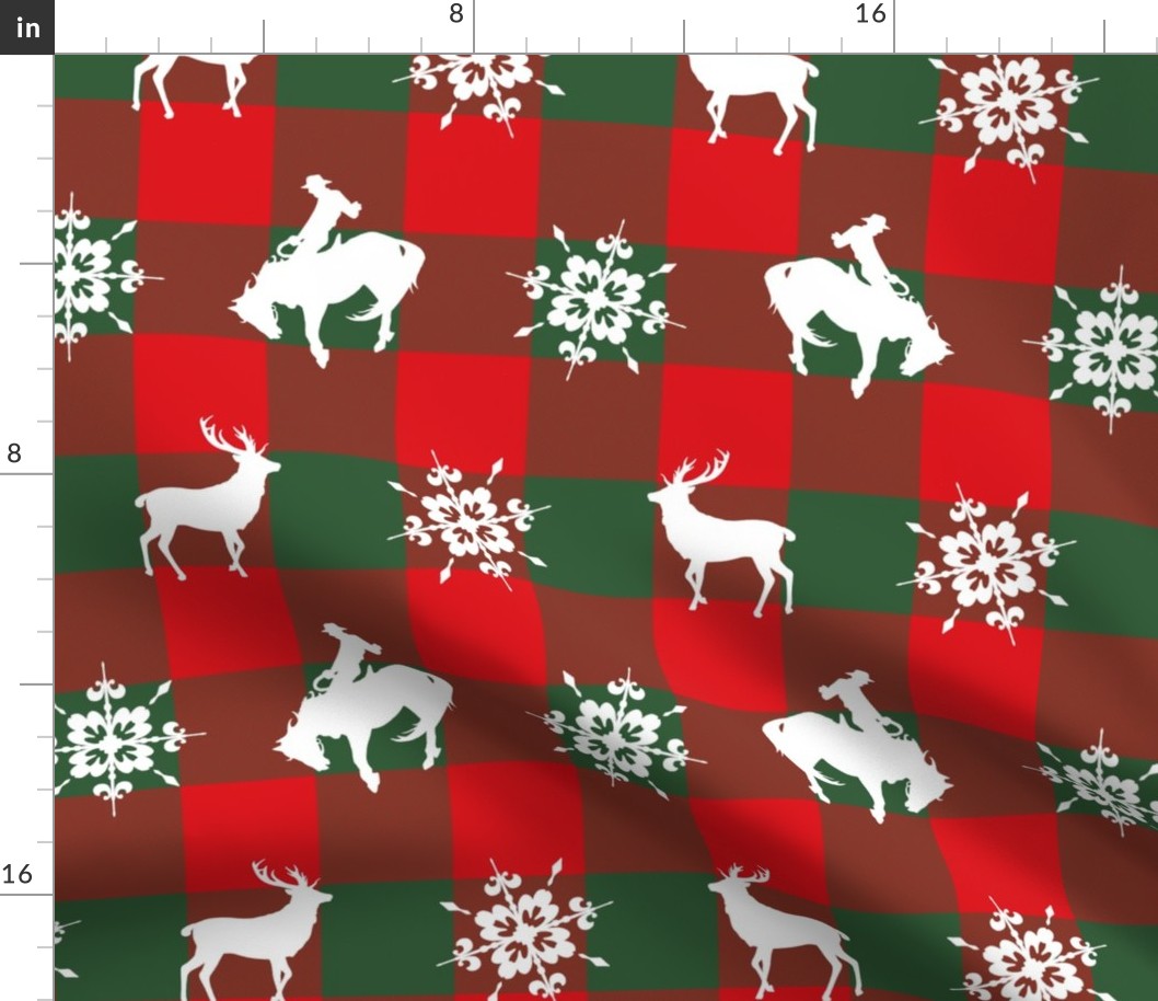 Christmas for Cowboys (red and green)