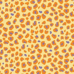 Non Directional Leopard Animal Spots on Yellow