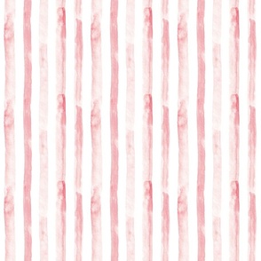 6" Watercolor stripes in pale pink - vertical