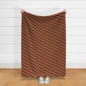 Medium Scale Autumn Houndstooth on Brown