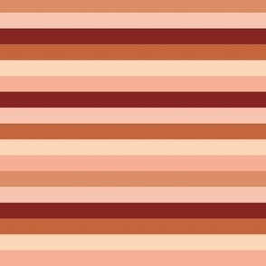 Retro Halloween rainbow stripes - basic colorful plaid design for fall orange rust vintage blush pink SMALL