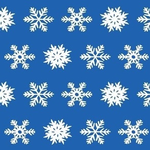Christmas Holidays Snowflakes on Blue
