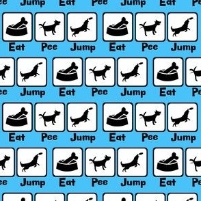 Eat Pee Jump Blue