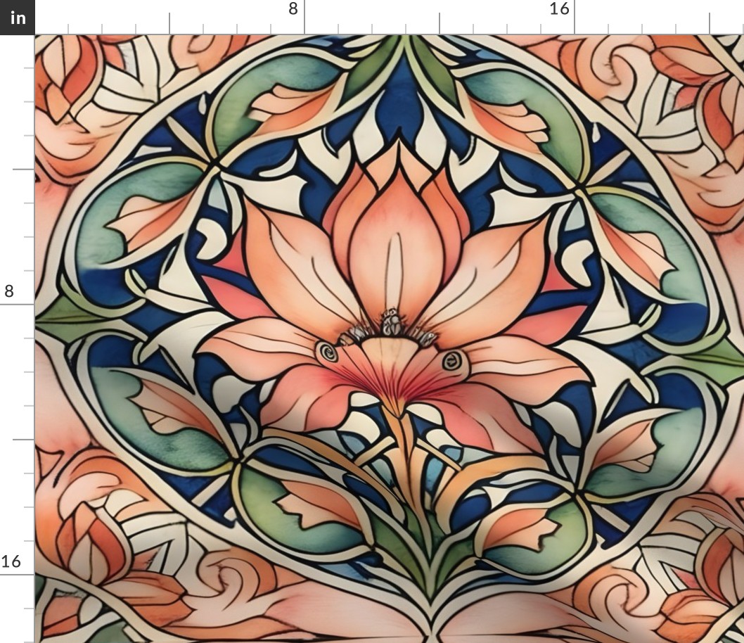 Art Nouveau,William Morris,Peach Fuzz,Pantone 2024,Arts and Crafts,Vintage,Retro,Victorian,Design,Aesthetics,Nature-inspired,Ornate,Textiles,Floral patterns,Stylized forms,Curvilinear,Handcrafted,Colorful,Timeless,Decoration,Organic shapes,Nouveau Riche,G