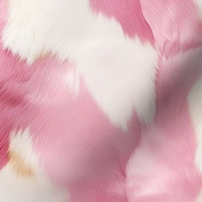 cowhide pink and white