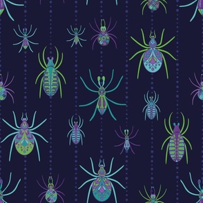 Spider Soiree - vivid cool (L)