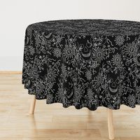 Halloween black gothic damask