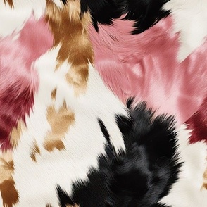 cow print pink and black 
