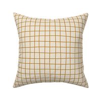 Handdrawn Grid in Mustard Yellow and Cream