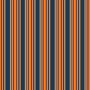 Smaller Scale Fall Sporty Stripes on Navy