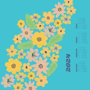 Floral Cascade 2024 Calendar