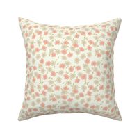 buttercup ditsy floral Sunset Peach, Cream and Beige