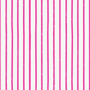 Simple textured barbie pink fuchsia stripes - Medium/large
