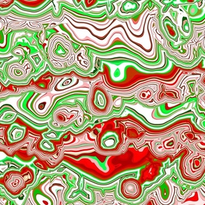 Bohemian Groovy Swirly Psychedelic Christmas Marbled Stripe Pattern Digital Abstract Art