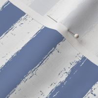 Horizontal White Distressed Stripes on Dusty Blue