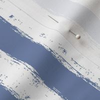 Vertical White Distressed Stripes on Dusty Blue