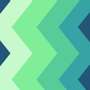 green and blue chevron