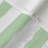 Horizontal White Distressed Stripes on Light Sage Green