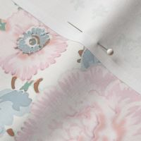 Hollis Floral Stripe Light Pink and Pale Blue