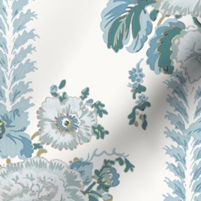 Hollis Floral Stripe Aqua