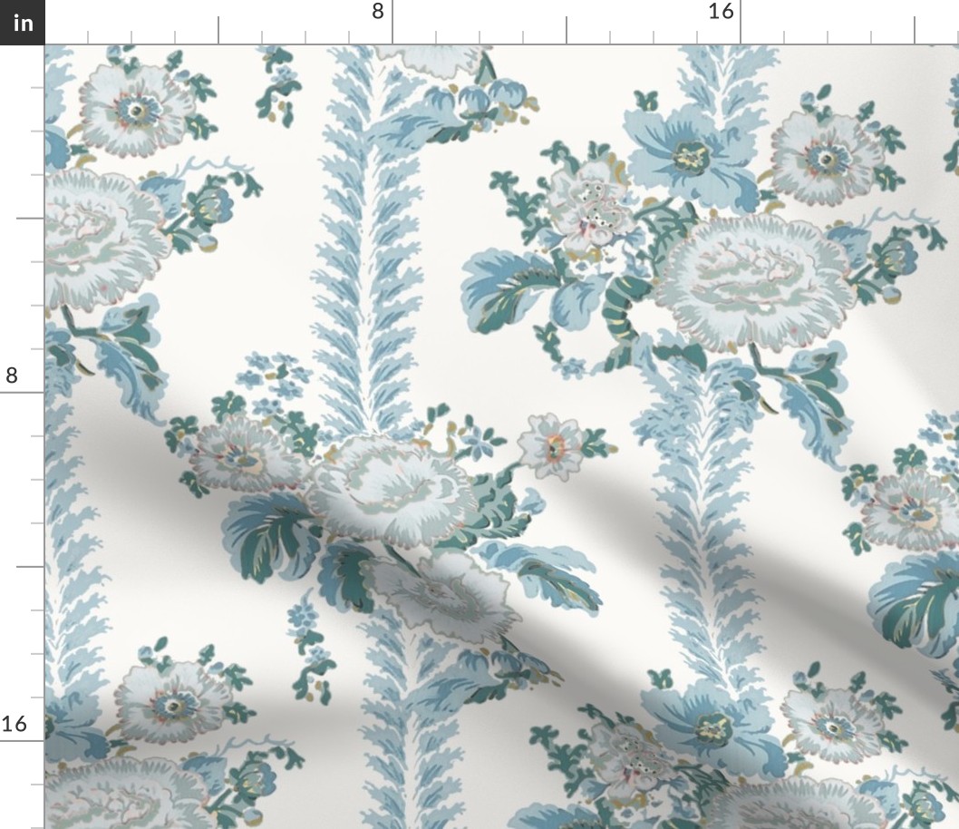 Hollis Floral Stripe Light Blue