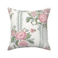 Hollis Floral Stripe Pink and Green 2