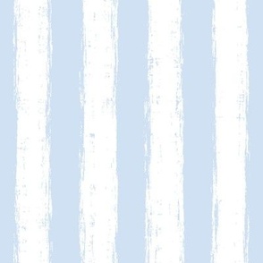 Vertical White Distressed Stripes on Light Blue