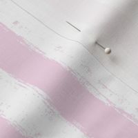 Vertical White Distressed Stripes on Baby Pink
