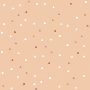 sweet happy humps speckle dots - pastel peach pink